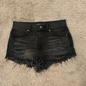 Black Denim Shorts